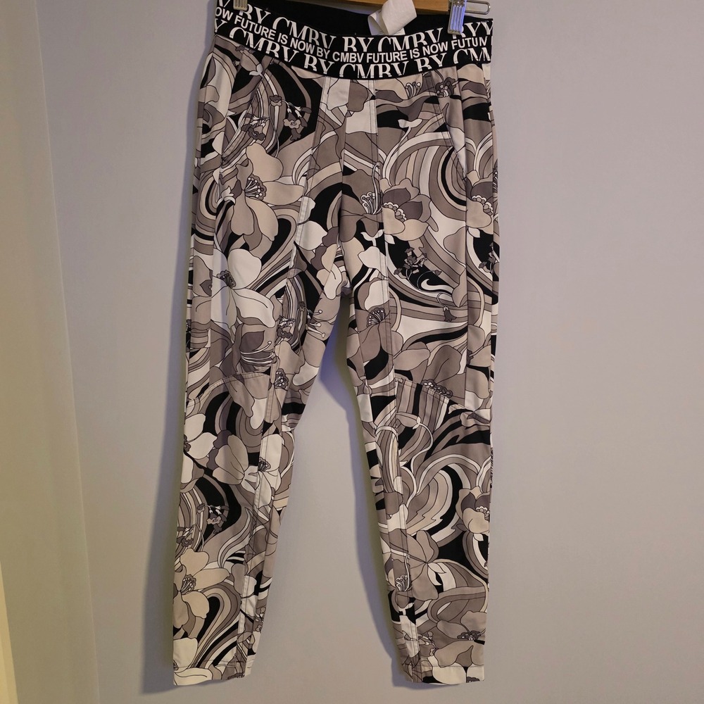 CAMBIO Jorden Abstract Floral Leggings High Rise Stretch Athleisure Pants Sz 34 - Picture 4 of 14